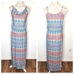 CAbi Maxi Dress multi color style #317 XS  /167